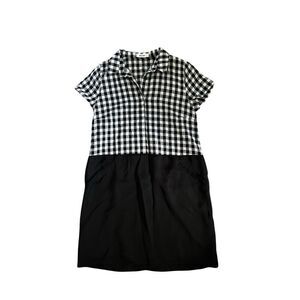 Mod Ref Gingham Vintage Inspired Short Sleeve Dress Small